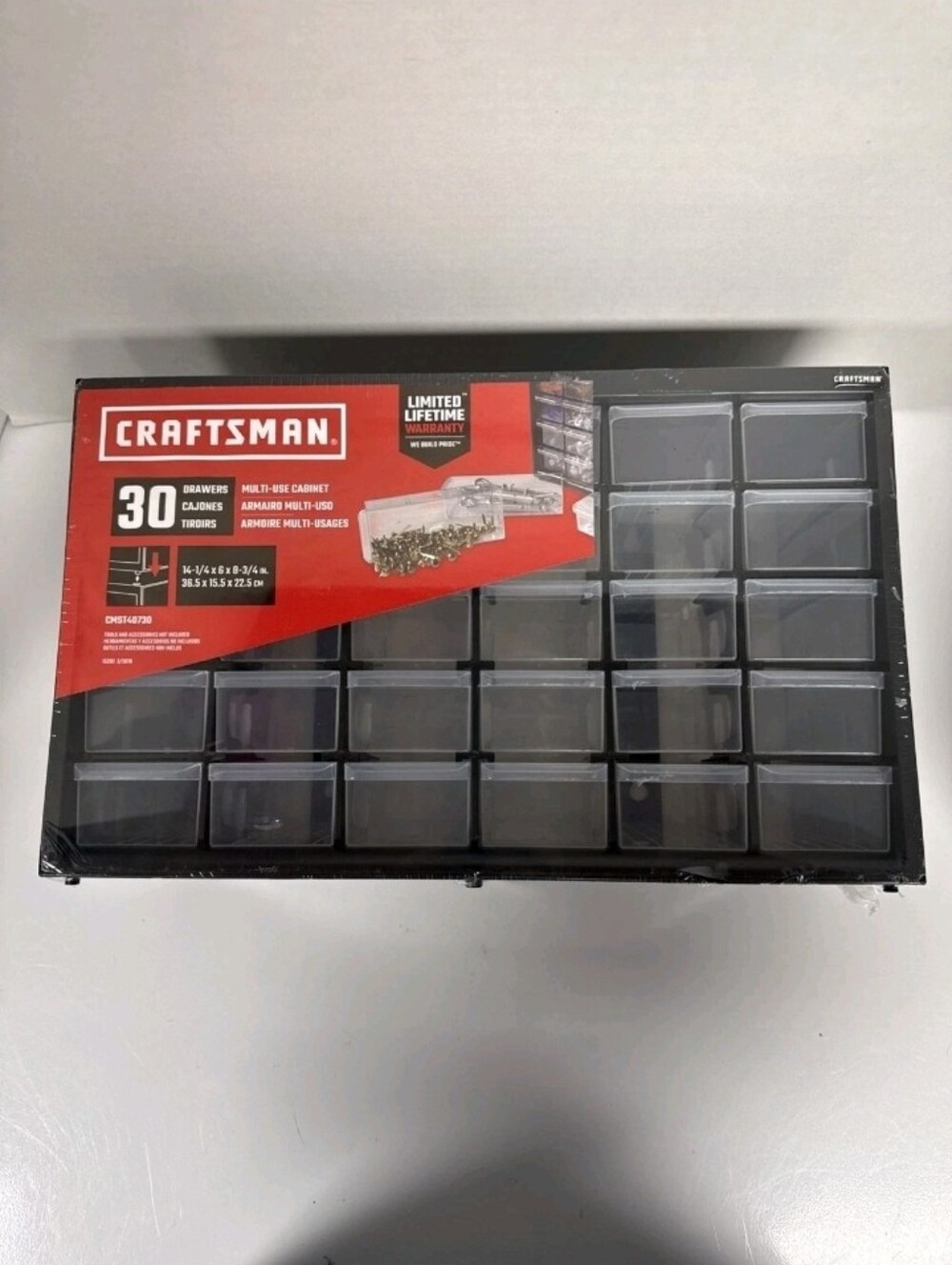 CRAFTSMAN 30 Drawer Modular Storage Organizer Stackable Black/White